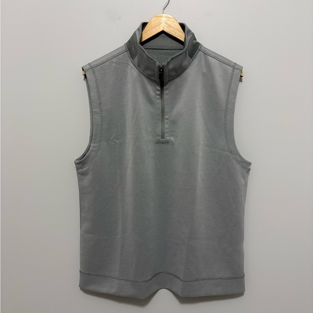 Hickey Freeman 1/4 Zip Golf Gray Sleeveless Vest